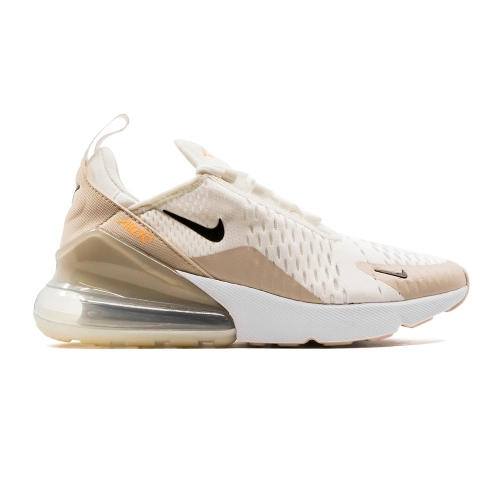 Nike Air Max 270 Cream and Tan Sneakers